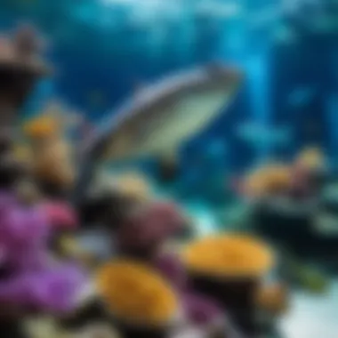 Explore the Wonders of Ocean Life A captivating view of ocean life in the Ekaterinburg Oceanarium.