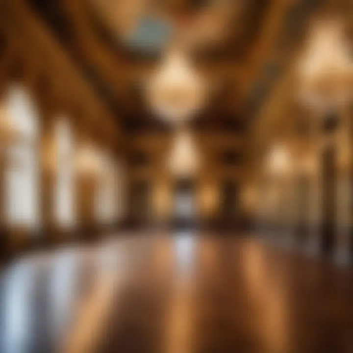 Interior of a grand ballroom in one of Vienna's historic palaces