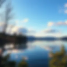 Serene lakeside view at the Pansionat Priozerny