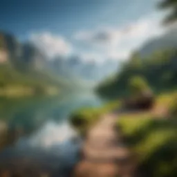 A serene landscape depicting the essence of travel and exploration