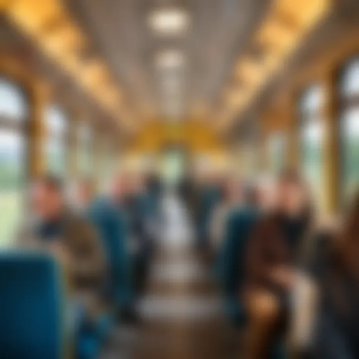 Passengers enjoying a journey on an electric train