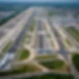 Aerial view of Pattaya Airport showcasing its runway and terminal