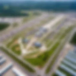 Aerial view of Phuket Airport showcasing its vast infrastructure