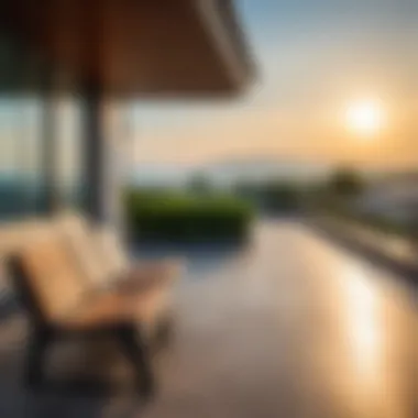 Comfortable outdoor smoking location Outdoor smoking spot with seating at Phuket Airport