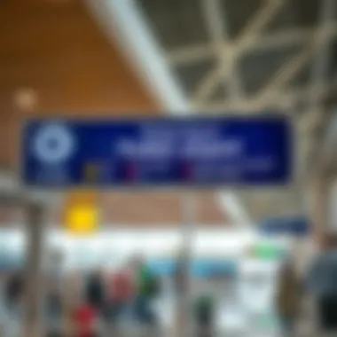 Signage and information displays at Phuket Airport
