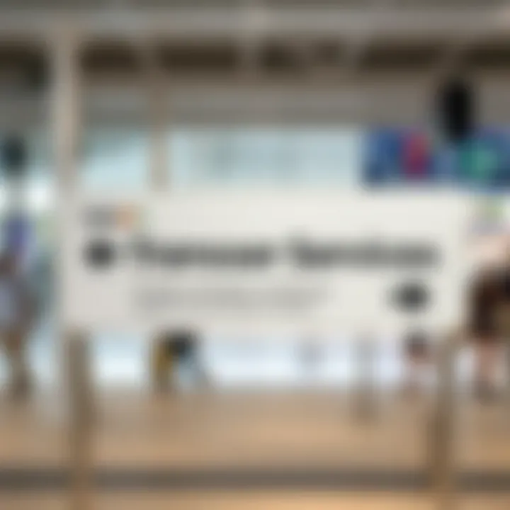 Transfer Services Signage at Phuket Airport Signage indicating transfer services at Phuket Airport