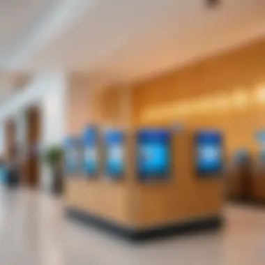 Utilizing the Check-In Kiosk at Pobeda Airlines Pobeda Airlines flight check-in kiosk