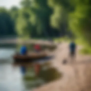 Visitors enjoying recreational activities on Rabbit Island