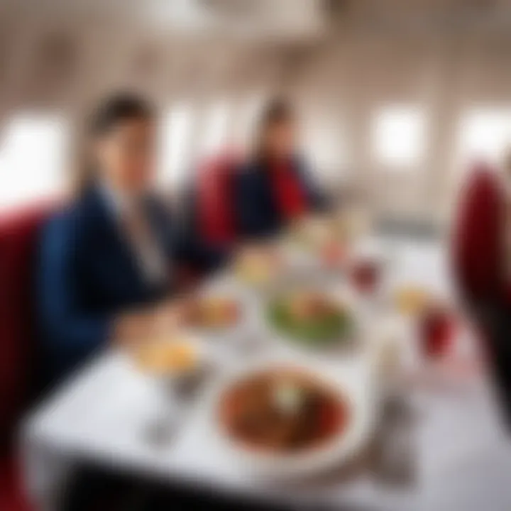 Elegant in-flight dining experience on Red Wings