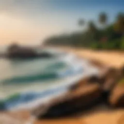 Scenic view of Sri Lanka's coastline