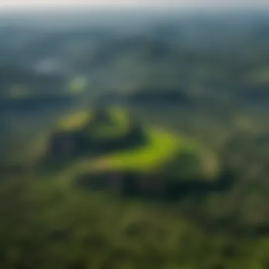 Aerial view of Sri Lankan landscapes