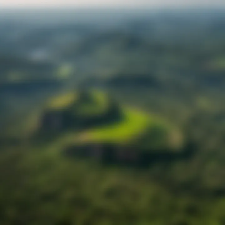 Aerial view of Sri Lankan landscapes