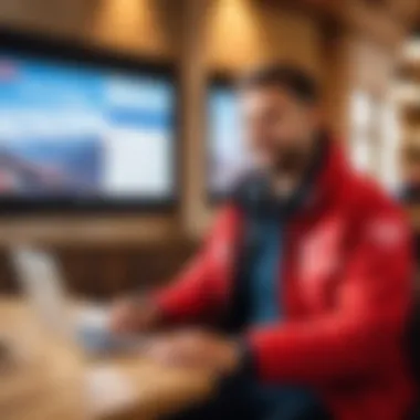 Enjoying the perks of online check-in with Red Wings Traveler enjoying benefits of online check-in