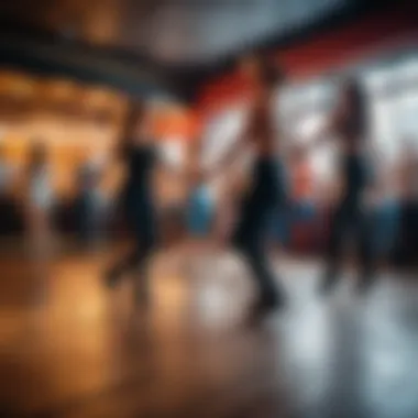 Dancers enjoying on a bustling dance floor