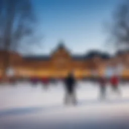 Skaters enjoying the ice rink at Revolution Park