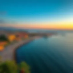 Stunning view of Rimini's coastline at sunset