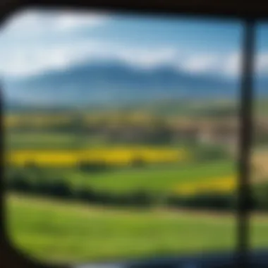 Breathtaking Italian Countryside Scenic view of the Italian countryside from the train window