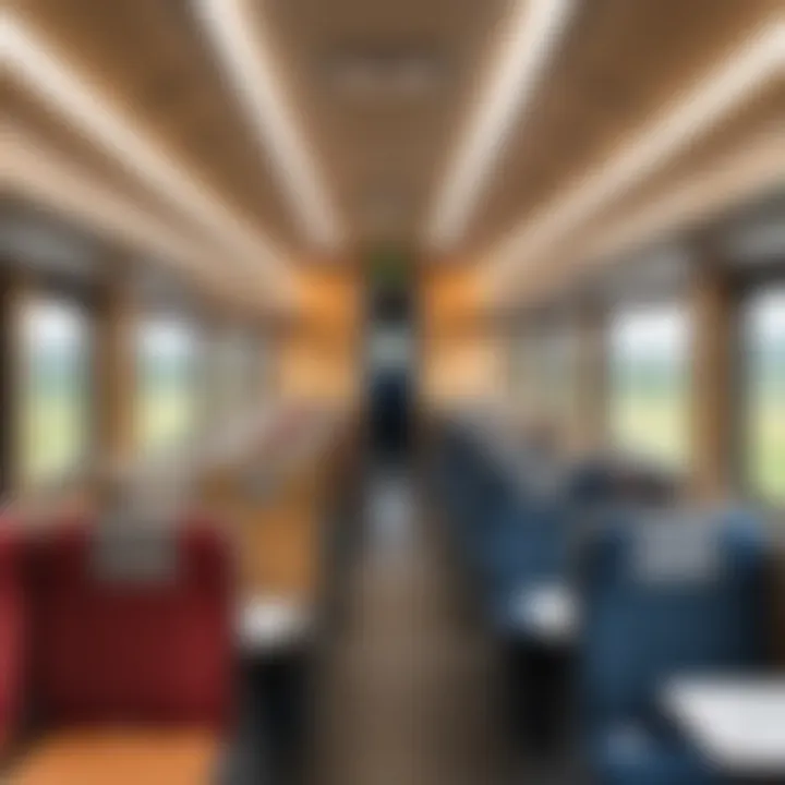 Interior of a modern Italian train