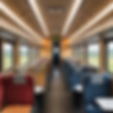 Comfortable Train Interior Interior of a modern Italian train