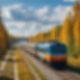 Scenic view of the Ryazan region along the train route