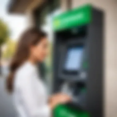 Customer utilizing Sberbank ATM for a transaction