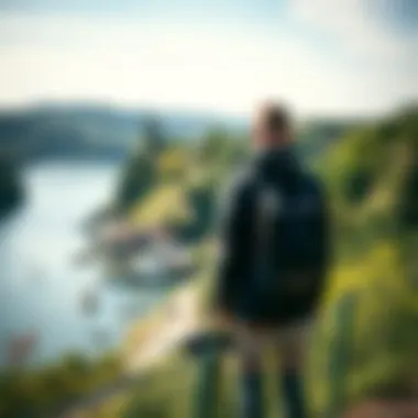 Scenic Tourist Destination A scenic landscape highlighting a popular tourist destination