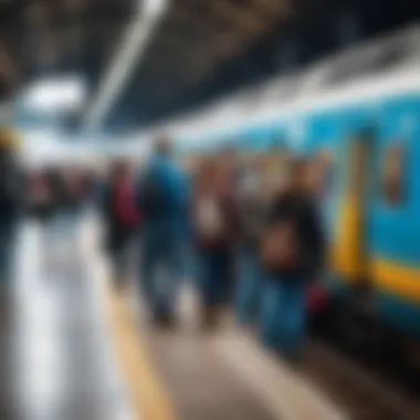 Commuters waiting for the train