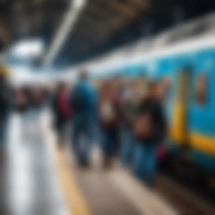 Commuters waiting for the train