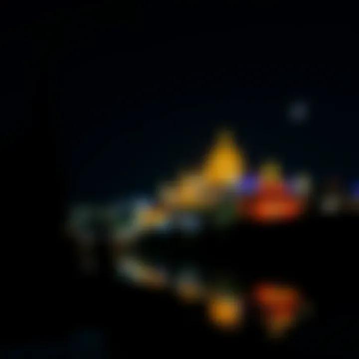 Night View of Shambhala Illuminated Night view of Shambhala illuminated