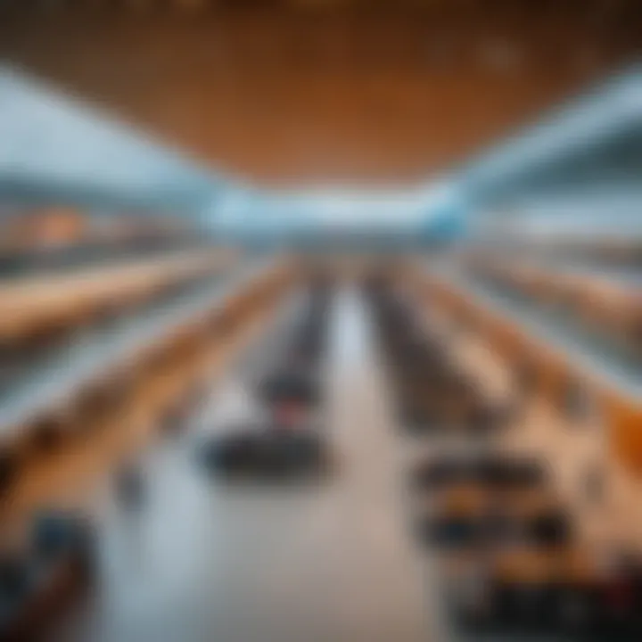 Inside Sheremetyevo Airport with bustling departure hall