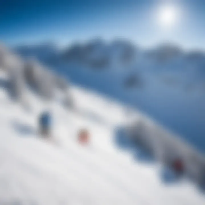 Skiers enjoying a challenging slope in Italy.