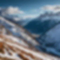 Breathtaking view of the Italian Alps during winter
