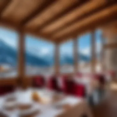 Gourmet dining experience at an Italian ski resort.