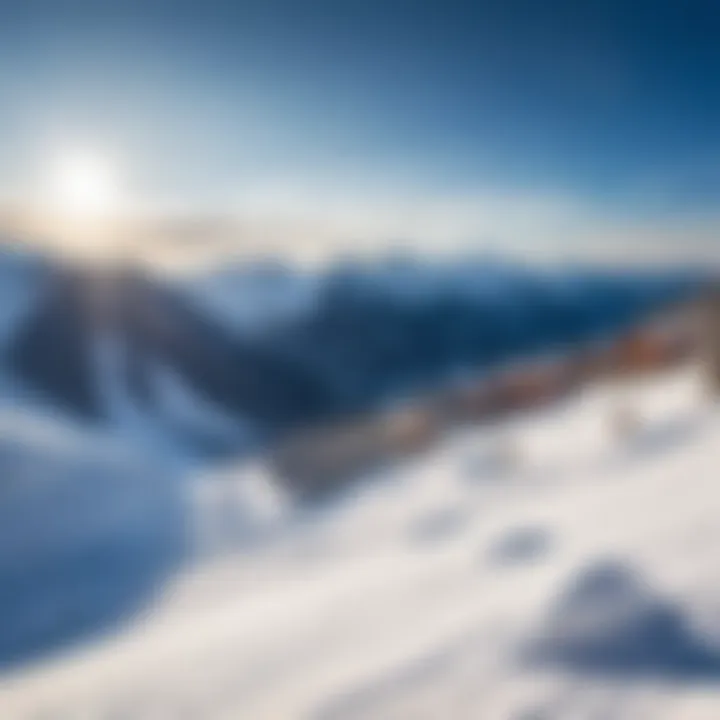 Scenic view of an Italian ski resort during winter.