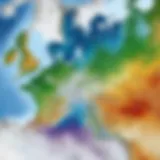 Snow cover distribution map of the Western CIS regions