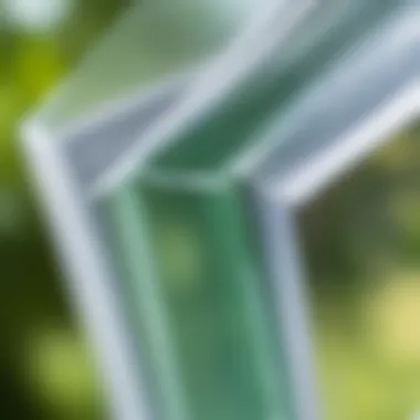 Close-up view of polyethylene material for soft windows