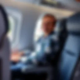 Passenger enjoying comfortable seating on Southwind Airlines