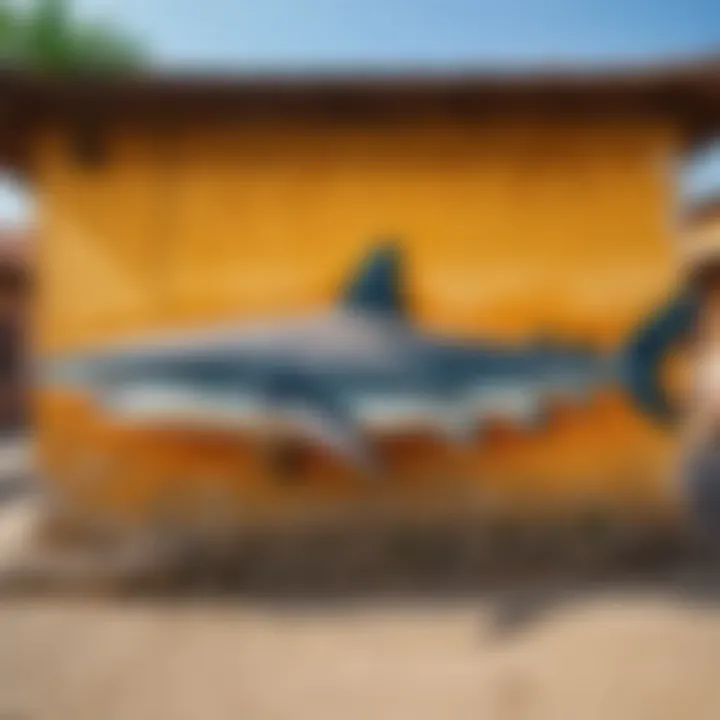 Cultural symbols of sharks integrated into local art and heritage.