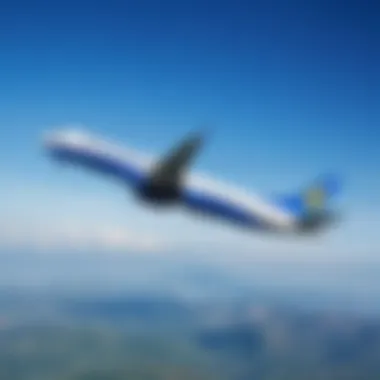 A sleek aircraft of Sunday Airlines soaring through a clear blue sky