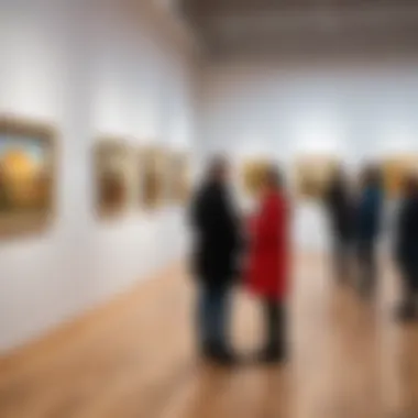 Engagement with Art at Surgut Museum Visitors engaging with art installations