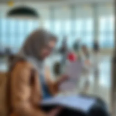 Essential Documents for Tax-Free Refund in Dubai Traveler preparing documents for tax-free refund