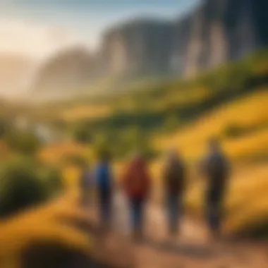 A group of travelers enjoying a guided tour experience