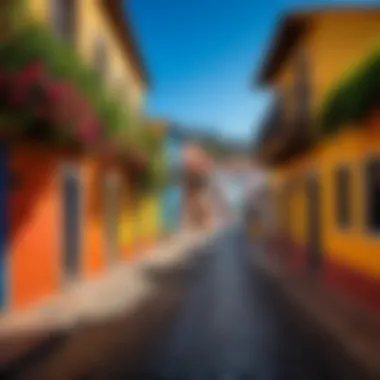 Charming streets of La Laguna filled with vibrant colors