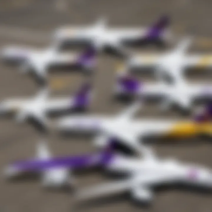 Thai Airways fleet showcasing different aircraft models