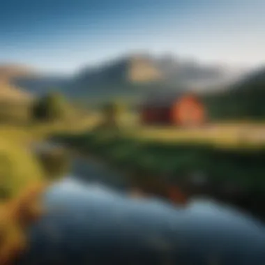 The Serenity of Nomadic Life A serene landscape depicting the essence of nomadic life in Ethnomir