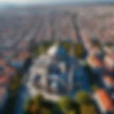 Aerial view of Istanbul showcasing landmarks