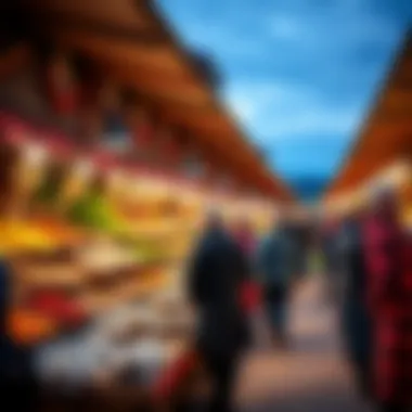 A vibrant local market representing Belarusian culture