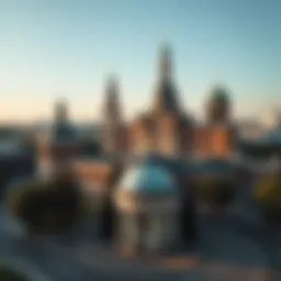 A scenic view of Minsk showcasing its cultural landmarks