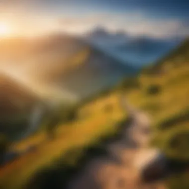 Majestic Mountains Await Enchanting landscape of a mountain vista