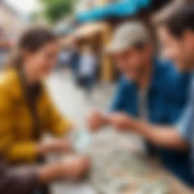 Tourists using local currency